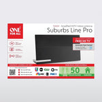 One For All Suburbs Line Pro Amplified Indoor Flat HDTV Antenna with Automatic Gain Control (16424)