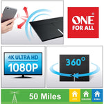 One For All Amplified Indoor Smart HDTV Antenna (16472)