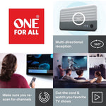 One For All 14450 Suburbs Line Amplified Indoor TV Antenna (A714450A)