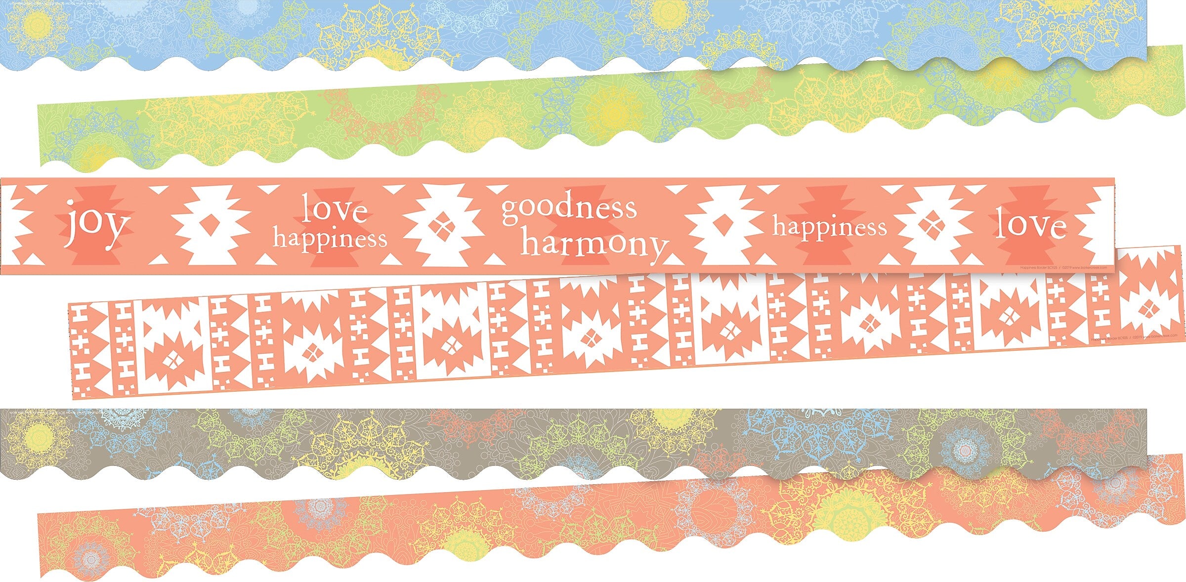 Barker Creek Double-Sided Border Set, Calming Sunset, 3 designs, 38/Set (4028)