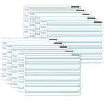 Ashley Productions® Smart Poly® PosterMat Pals® Handwriting, 3/4" Ruling, Blue, 13" x 9.5", Pack of 10 (ASH97013)