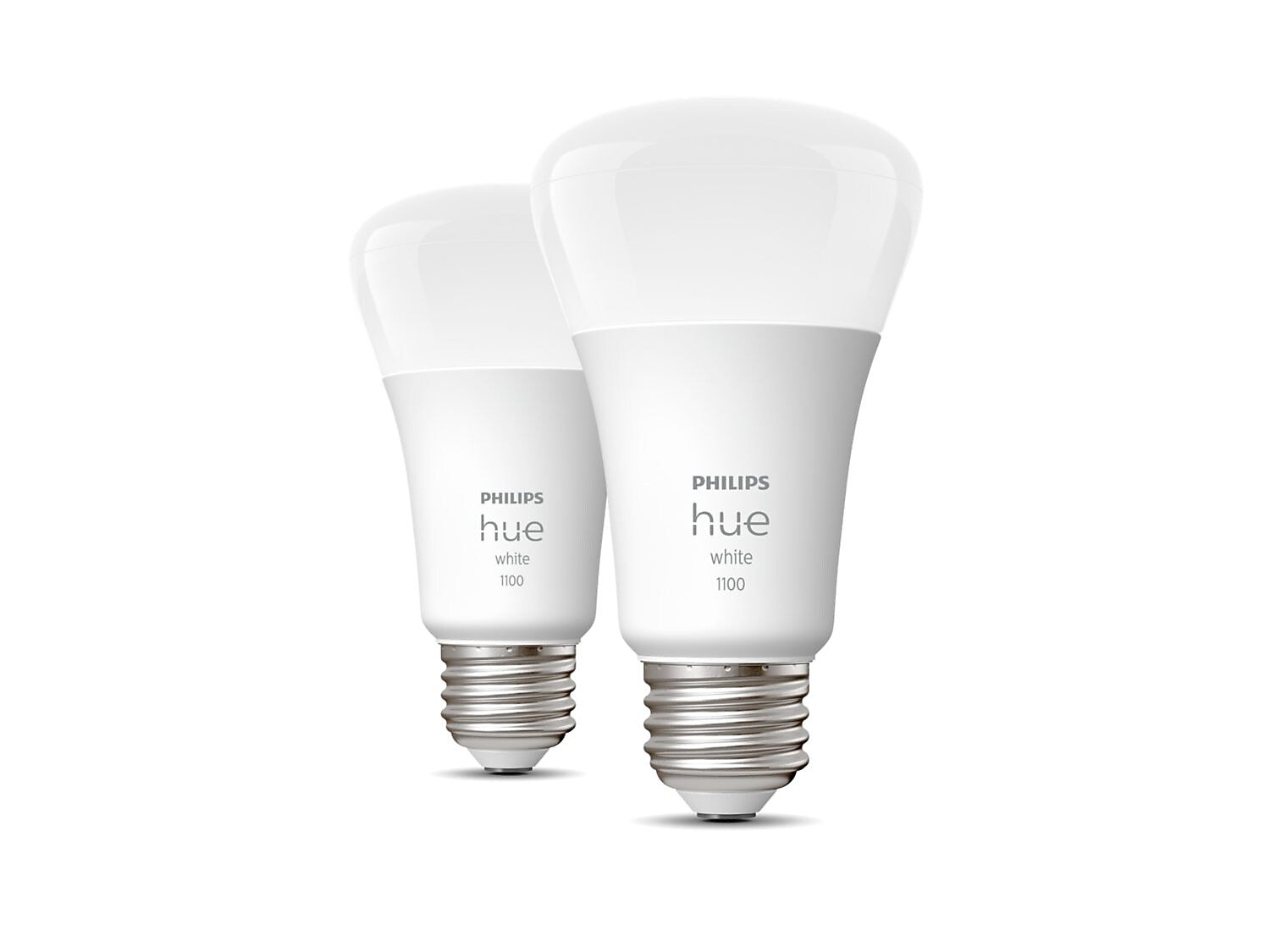 Philips Hue White Light Bulb, A19 2700K 10.5W E26, 2/Pack (563007)