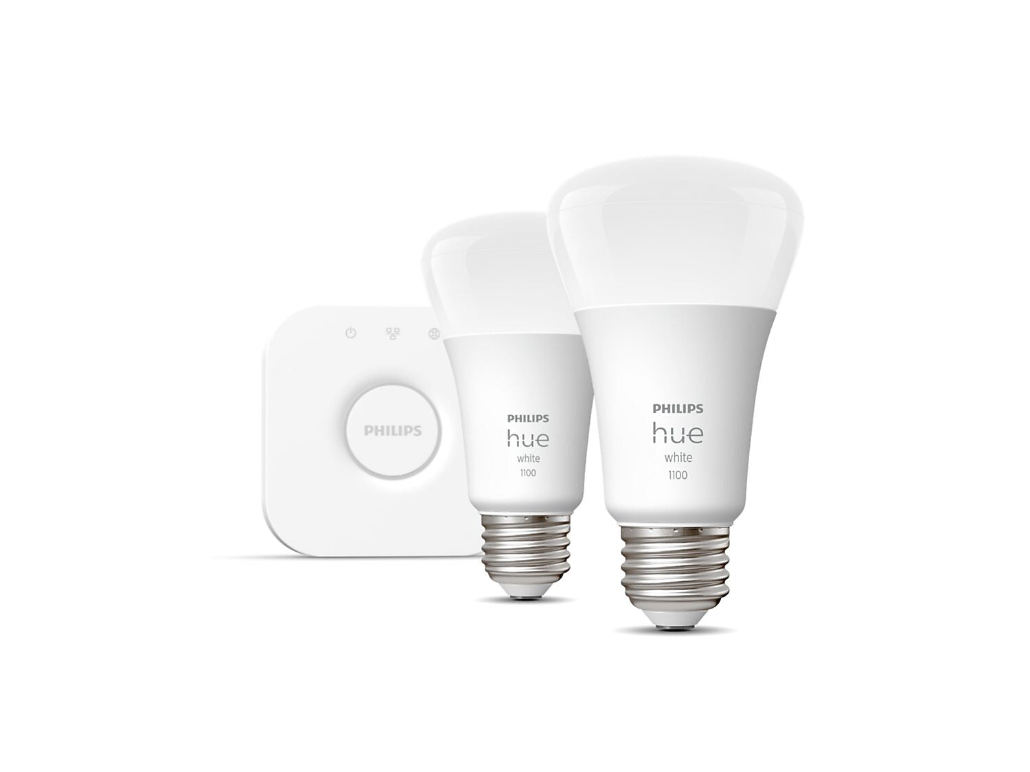 Philips Hue White Starter Kit, A19 2700K 10.5W E26 (563080)