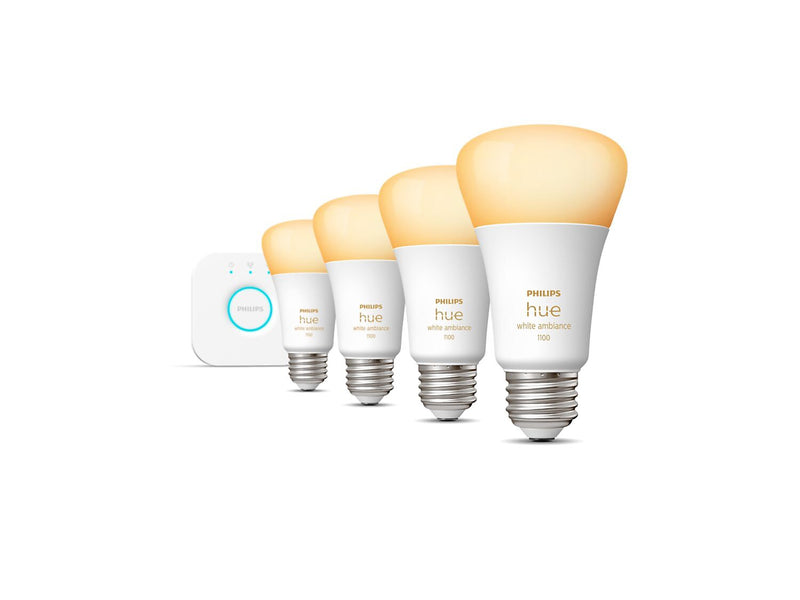 Philips Hue White Starter Kit, A19 2200K-6500K 10.5W E26 (563270)