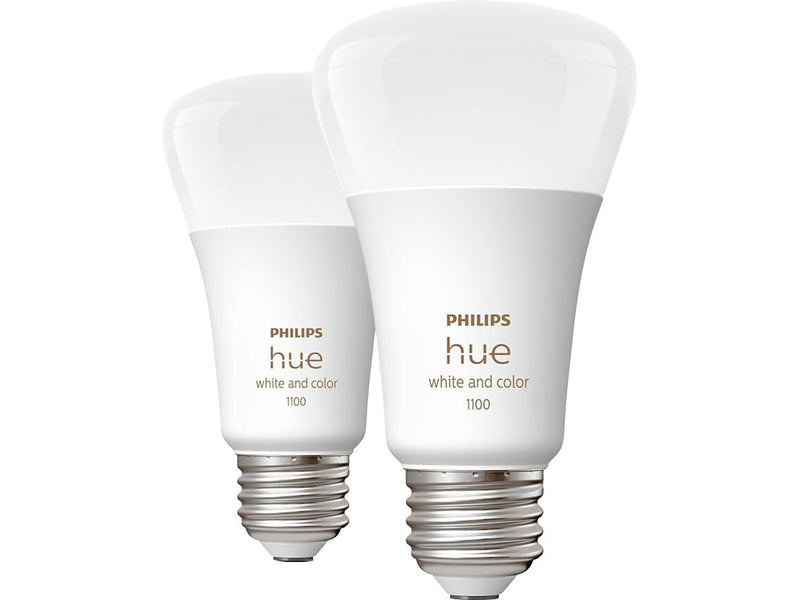Philips Hue White Light Bulb, A21 16 Million Colors 10.5W E26, 2/Pack (563361)