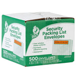 Duck 4.5 in. x 5.5 in. Security "Packing List Enclosed" Envelopes, Clear Window, 500/Box (394743)