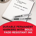 BIC Intensity Permanent Markers, Ultra Fine Tip, Black, 12/Pack (GPMU11BK)