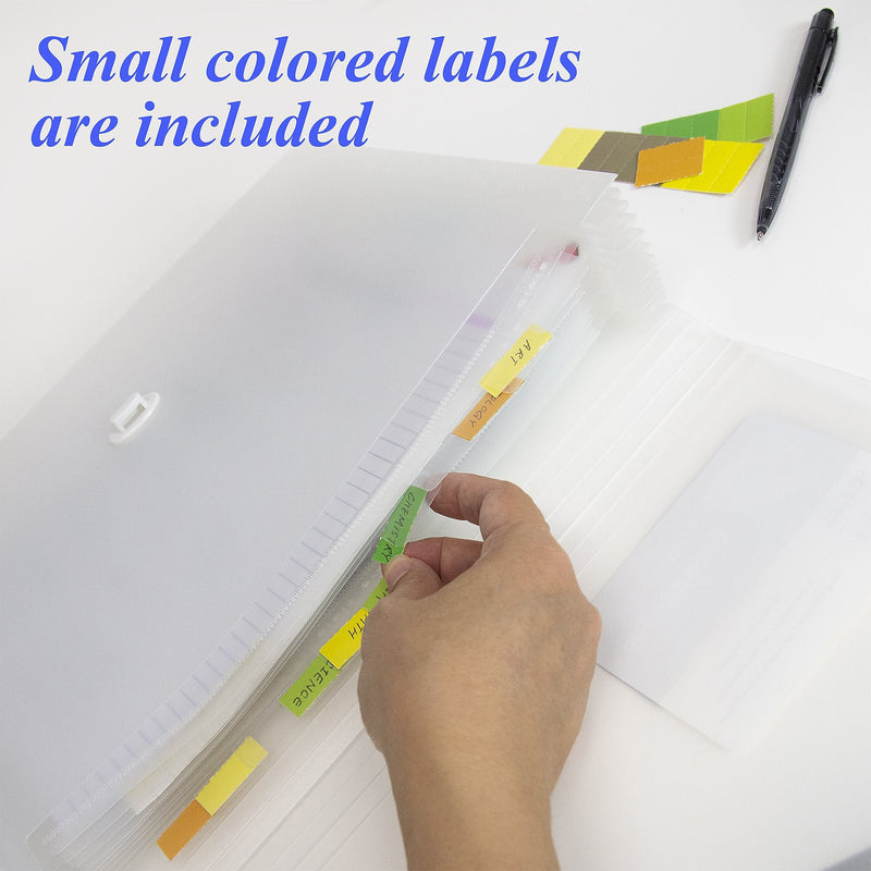 Bazic Heavy Duty Plastic Accordion File, 13 Pocket, Letter Size, Translucent White, 3/Bundle (BAZ3173-3)
