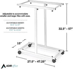 AdirOffice Steel Mobile Vertical Large File Storage Plan Center For Blueprints, White (614-WHI)