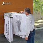 AdirOffice Steel Hanging Wall File, For Blueprint & Large-Format Files, White (617-WHI)