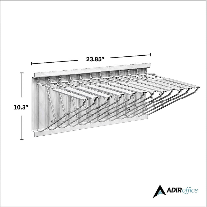 AdirOffice Steel Hanging Wall File, For Blueprint & Large-Format Files, White (617-WHI)