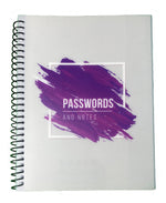 RE-FOCUS THE CREATIVE OFFICE 5.5" x 7" Small Password Keeper Book, White/Purple (11002)