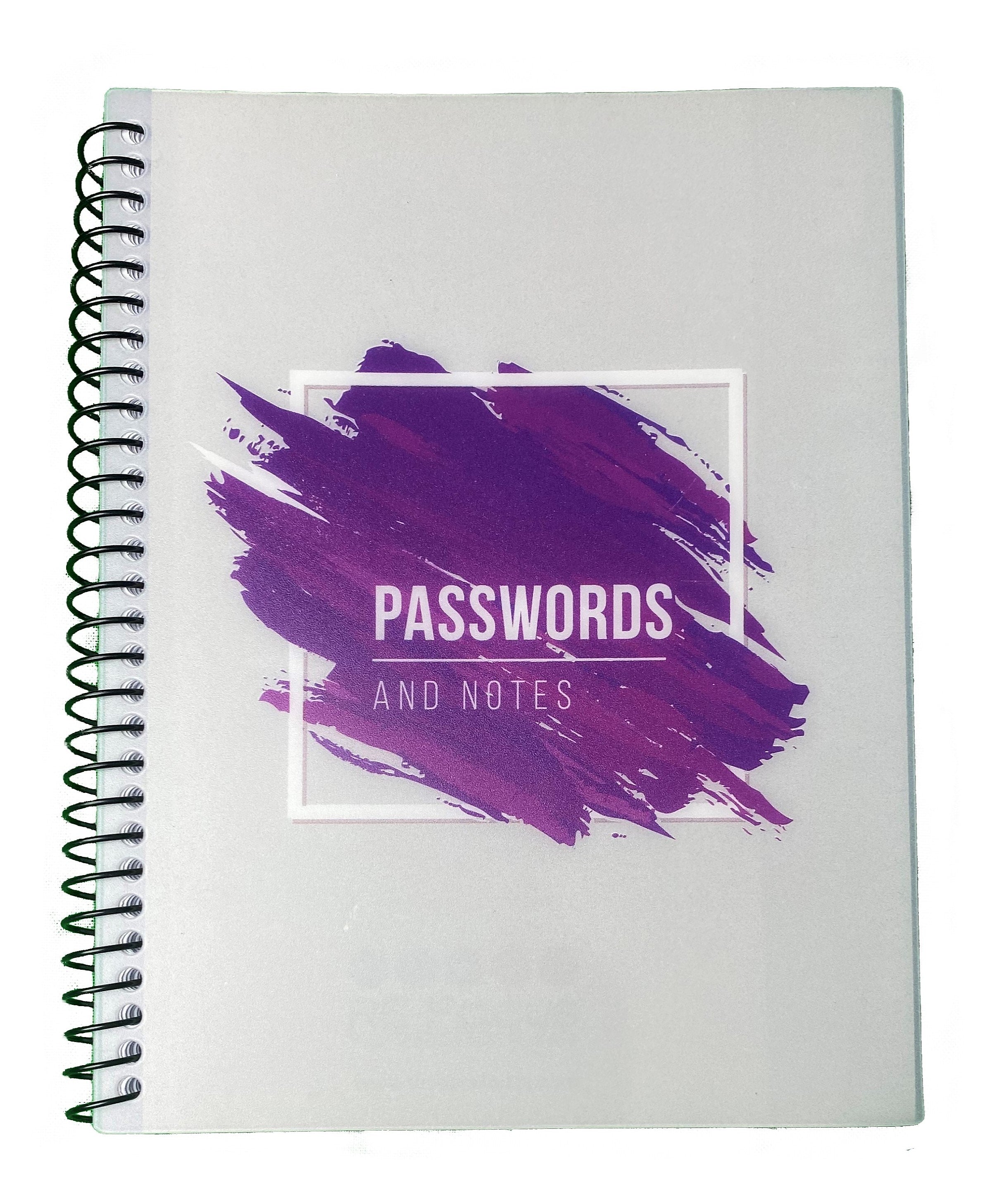 RE-FOCUS THE CREATIVE OFFICE 5.5" x 7" Small Password Keeper Book, White/Purple (11002)