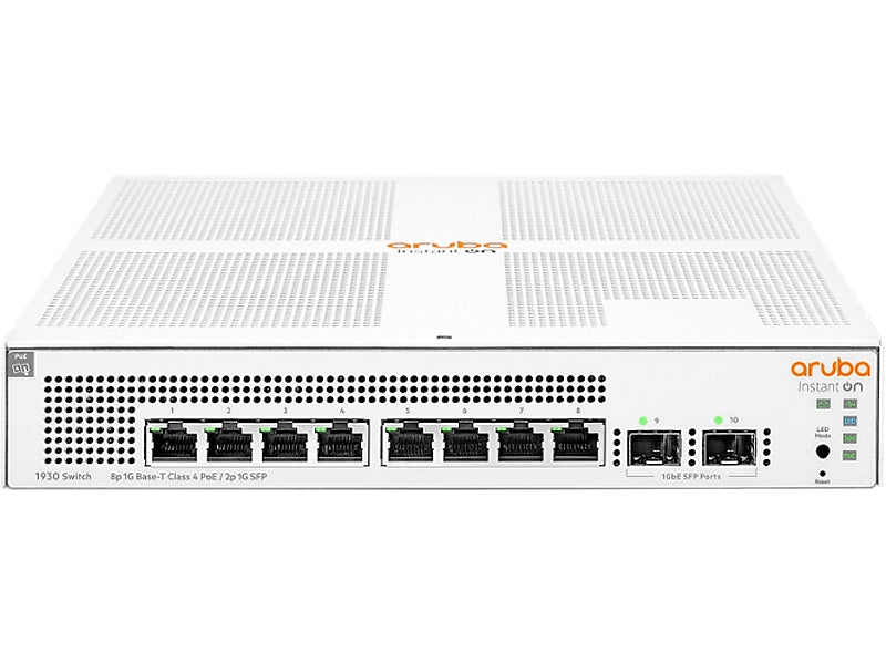 Aruba Instant On 1930 8-Port Gigabit Ethernet Managed Switch, 10/100/1000 Mbps, White (JL681A#ABA)
