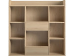 Ameriwood Tyler 40.8"H 9-Shelf Bookcase, Blonde Oak Particle Board (4865847COM)