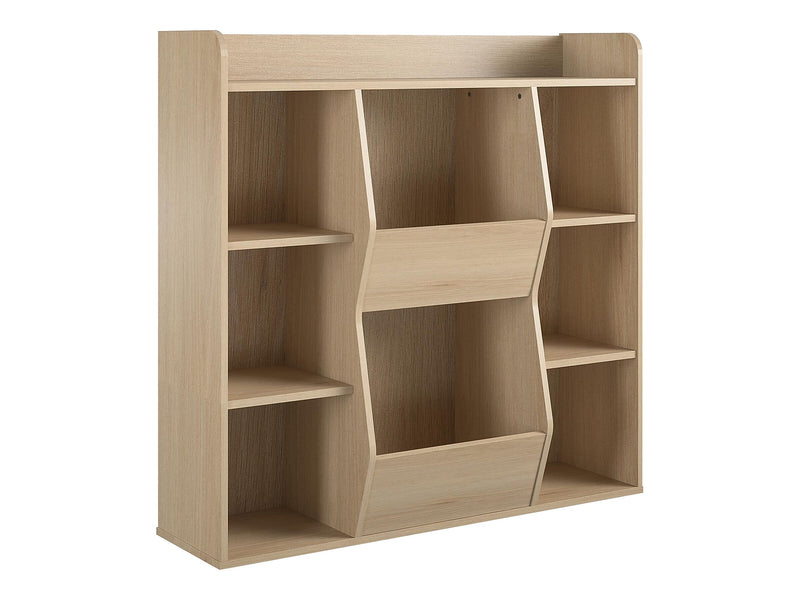 Ameriwood Tyler 40.8"H 9-Shelf Bookcase, Blonde Oak Particle Board (4865847COM)