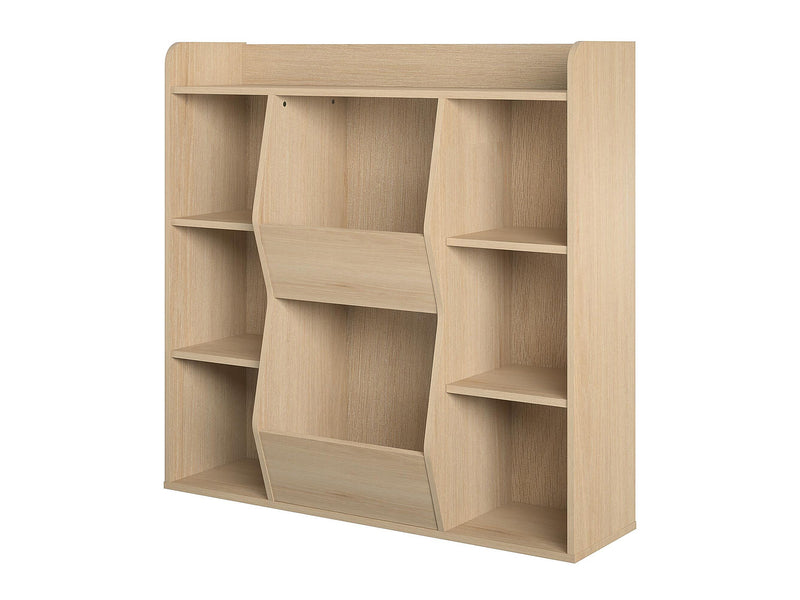 Ameriwood Tyler 40.8"H 9-Shelf Bookcase, Blonde Oak Particle Board (4865847COM)
