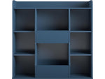 Ameriwood Tyler 40.8"H 9-Shelf Bookcase, Navy Particle Board (4865837COM)
