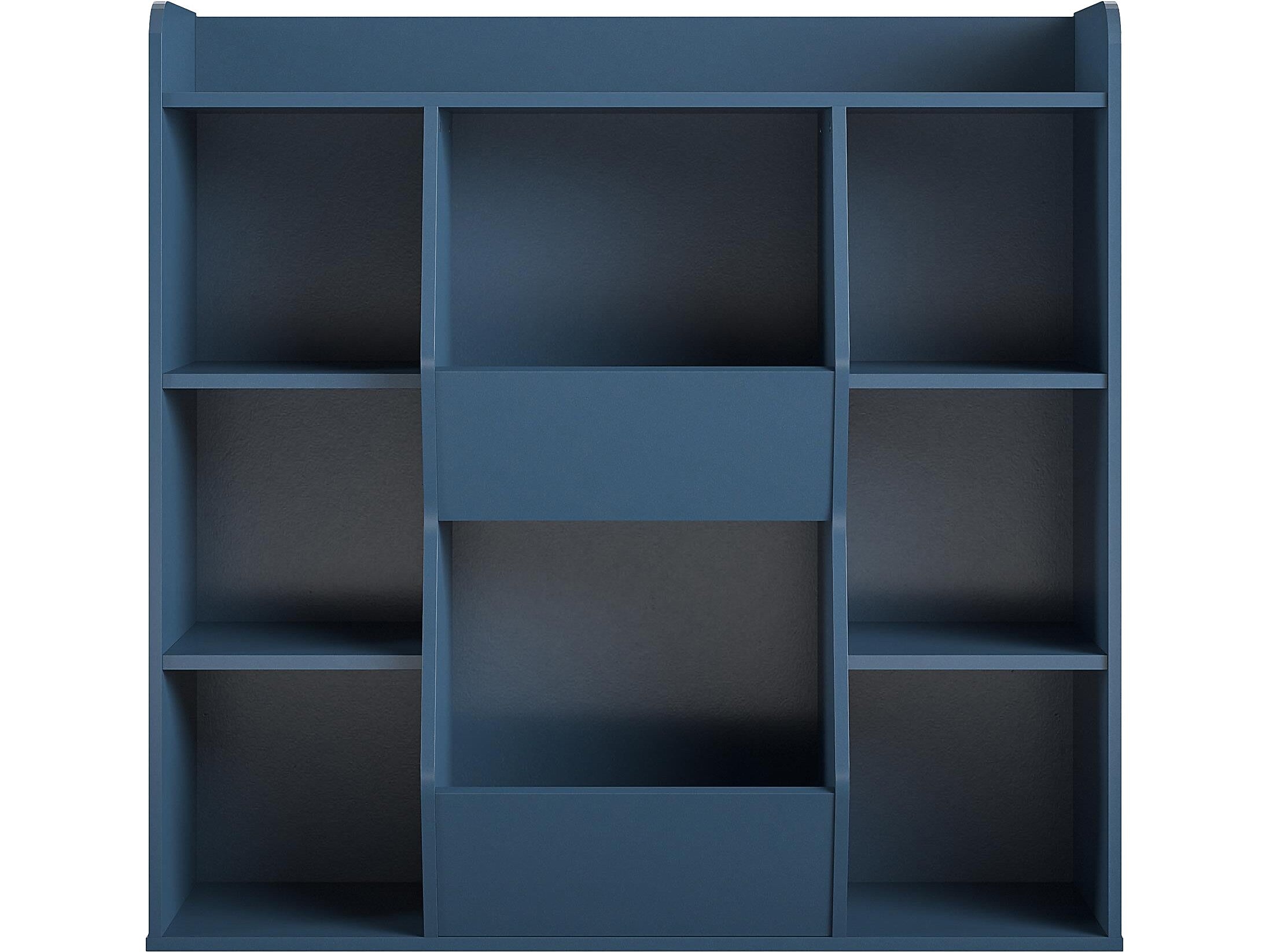 Ameriwood Tyler 40.8"H 9-Shelf Bookcase, Navy Particle Board (4865837COM)