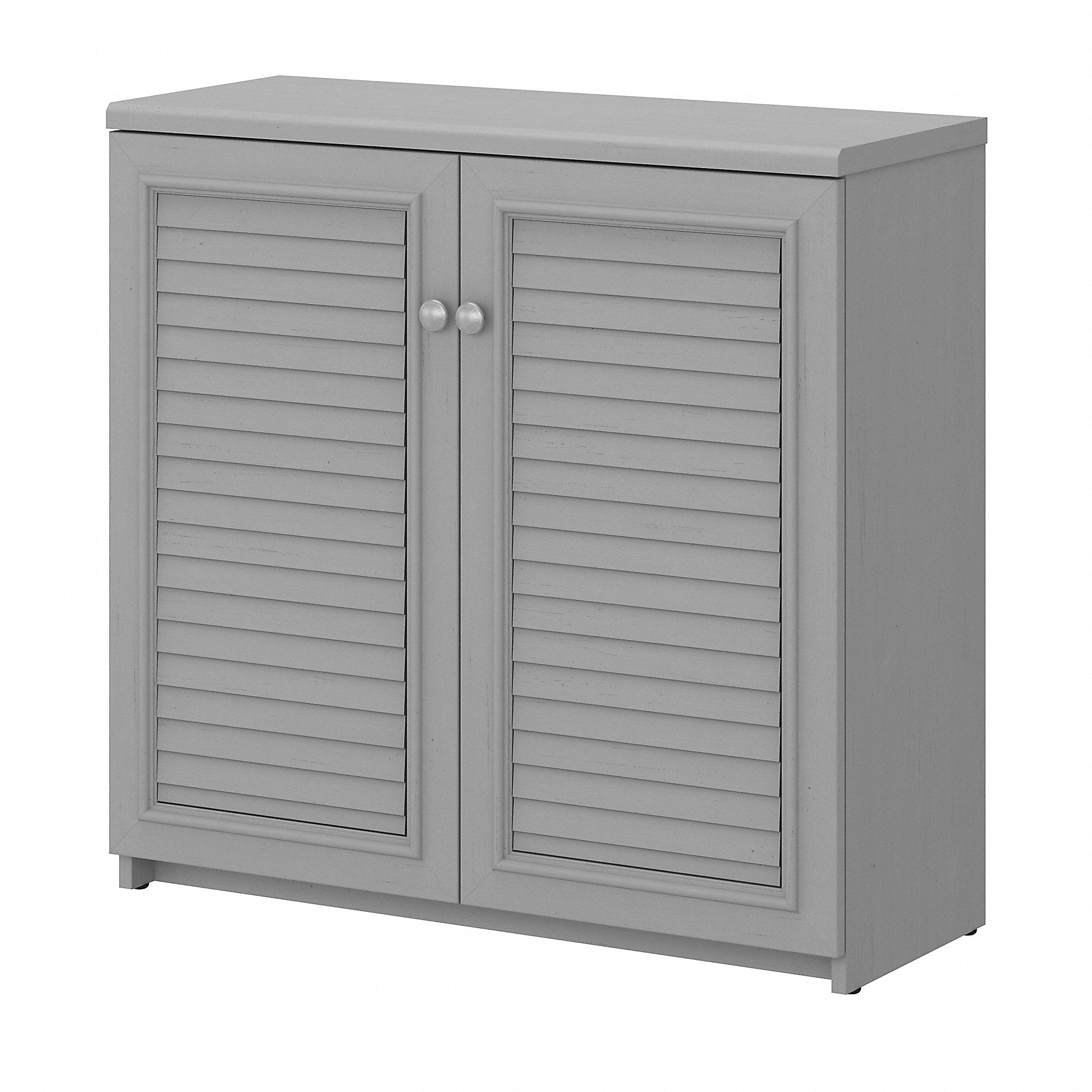 Bush Furniture Fairview 30" Small Storage Cabinet with 3 Shelves, Cape Cod Gray (WC53596-03)