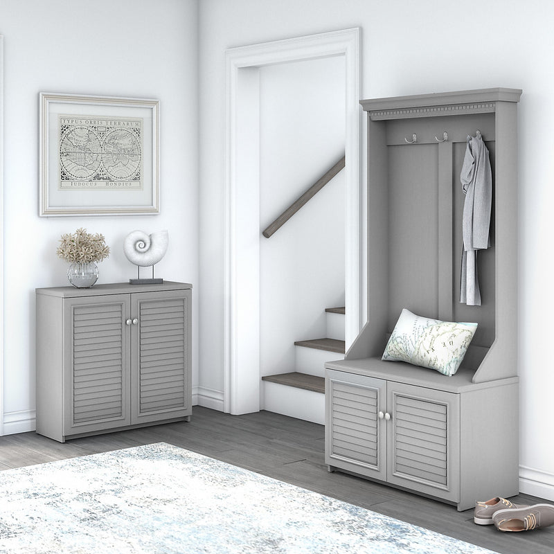 Bush Furniture Fairview 30" Small Storage Cabinet with 3 Shelves, Cape Cod Gray (WC53596-03)