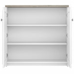 Bush Furniture Fairview 30" Small Storage Cabinet with 3 Shelves, Shiplap Gray/Pure White (WC53696-03)