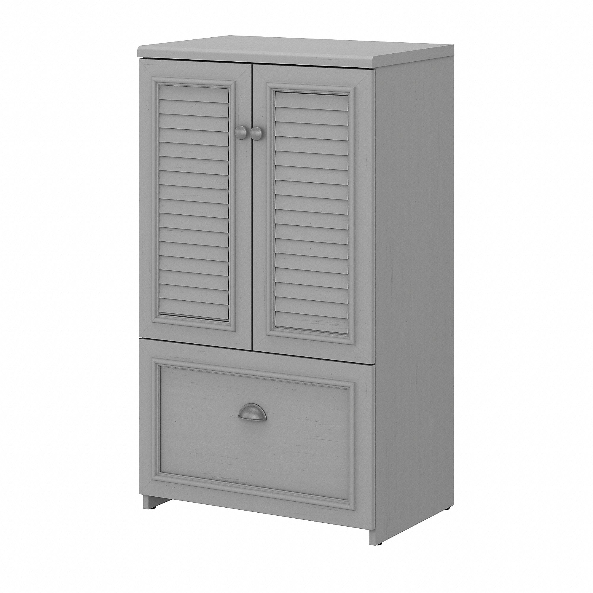 Bush Furniture Fairview 42" Storage Cabinet with 3 Shelves, Cape Cod Gray (WC53580-03)