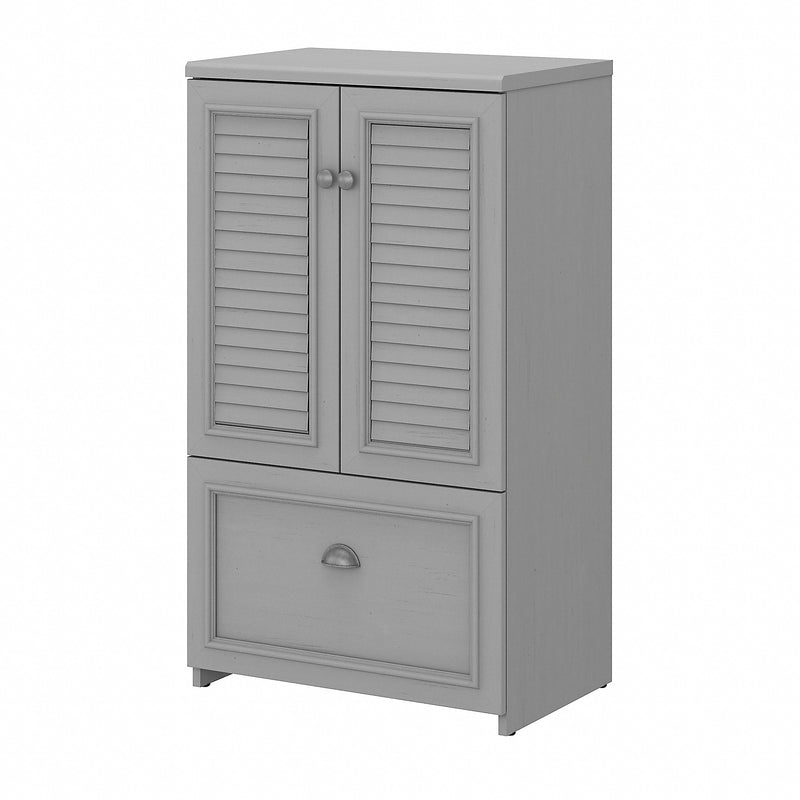 Bush Furniture Fairview 42" Storage Cabinet with 3 Shelves, Cape Cod Gray (WC53580-03)