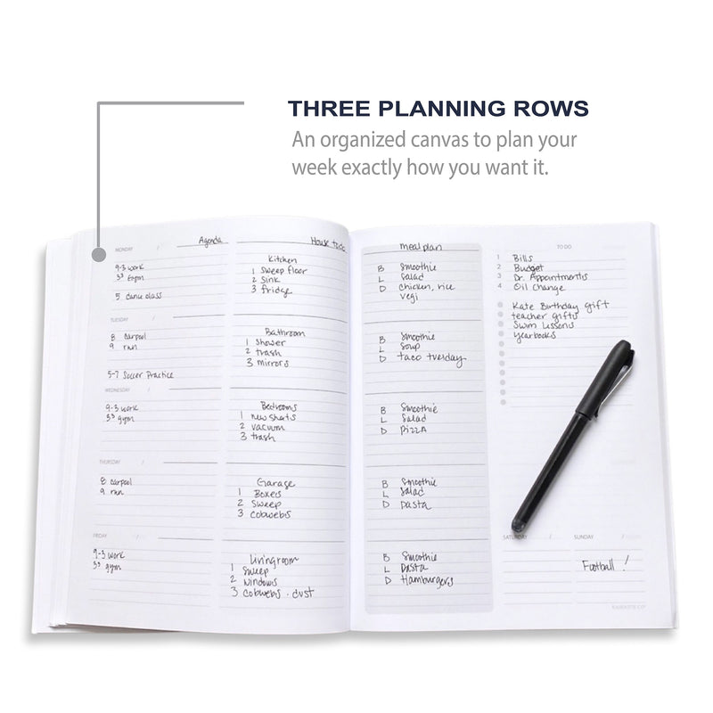 Undated Kahootie Co. 8" x 10" Planner, It's That Kinda Day, Teal Mini Dots (ITKLWTMS-H)