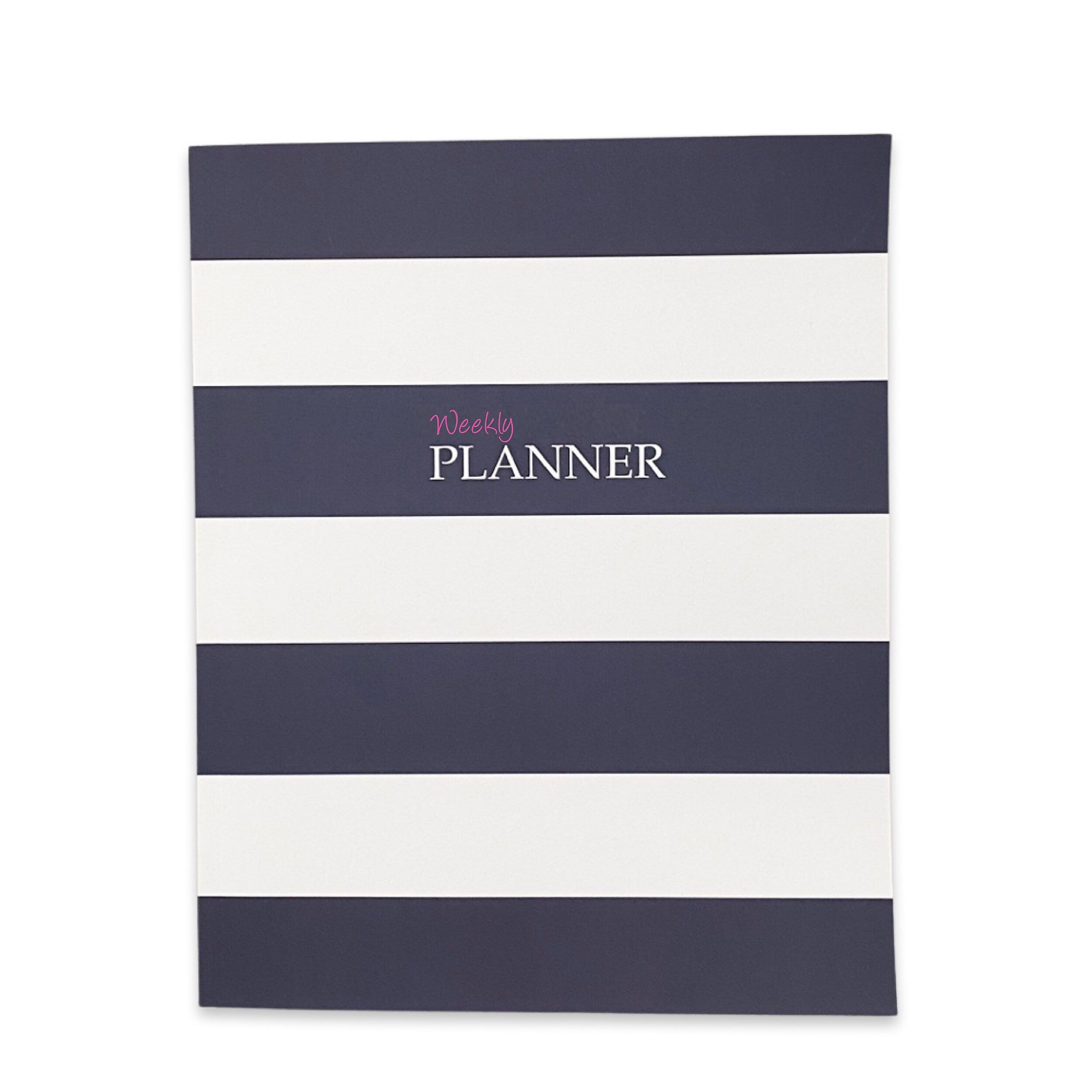 Undated Kahootie Co. 8" x 10" Planner, It's That Kinda Day, Navy Stripe (ITKLWNS-H)