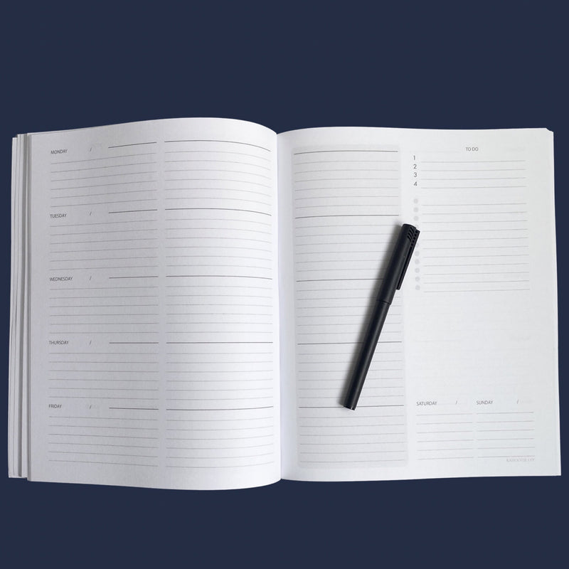 Undated Kahootie Co. 8" x 10" Planner, It's That Kinda Day, Navy Stripe (ITKLWNS-H)