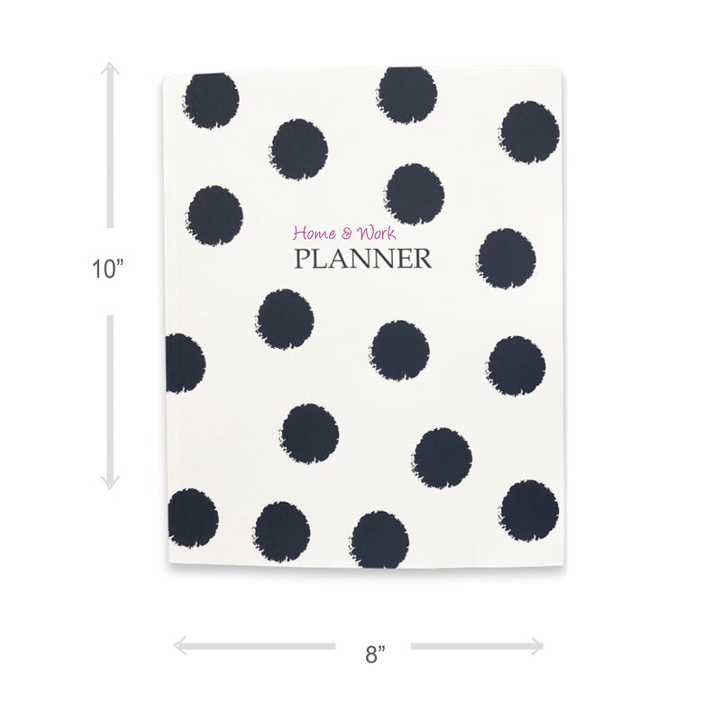 Undated Kahootie Co. 8"W x 10"L Planner, It's That Kinda Day, Navy Polka Dot (ITKHWNPD-H)