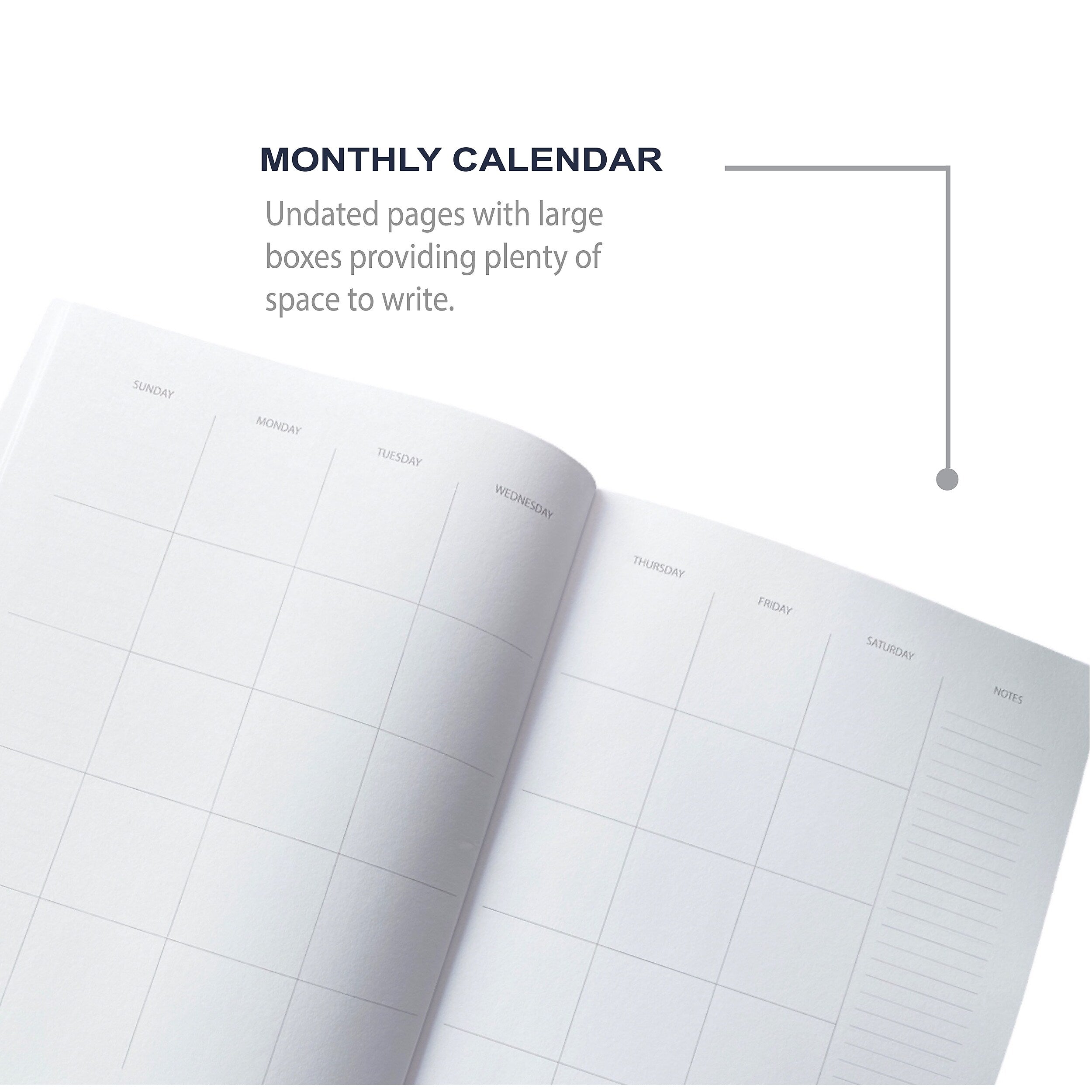 Undated Kahootie Co. 8"W x 10"L Planner, It's That Kinda Day, Navy Polka Dot (ITKHWNPD-H)