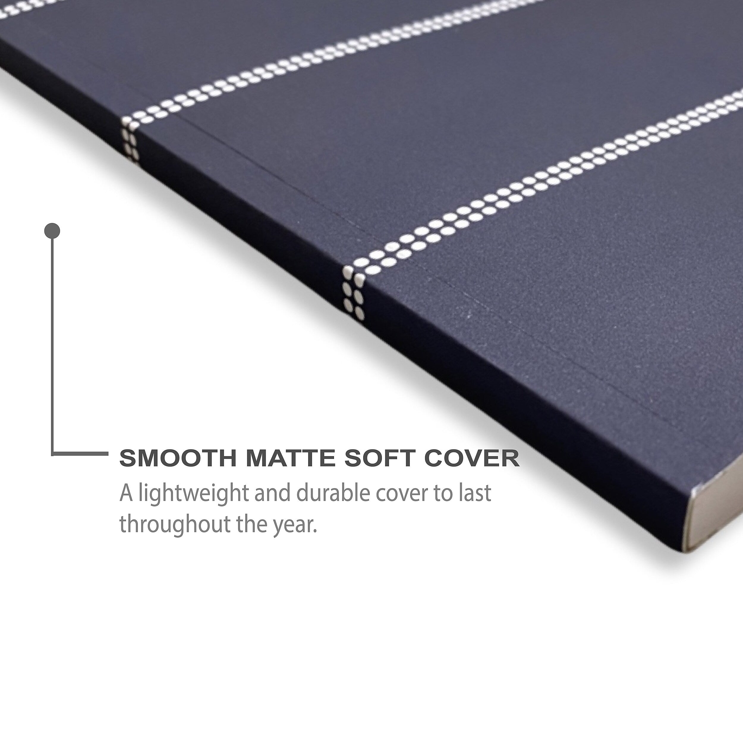 Undated Kahootie Co. 8" x 10" Planner, Home and Work, Navy Mini Stripe (ITKHWNMS-H)
