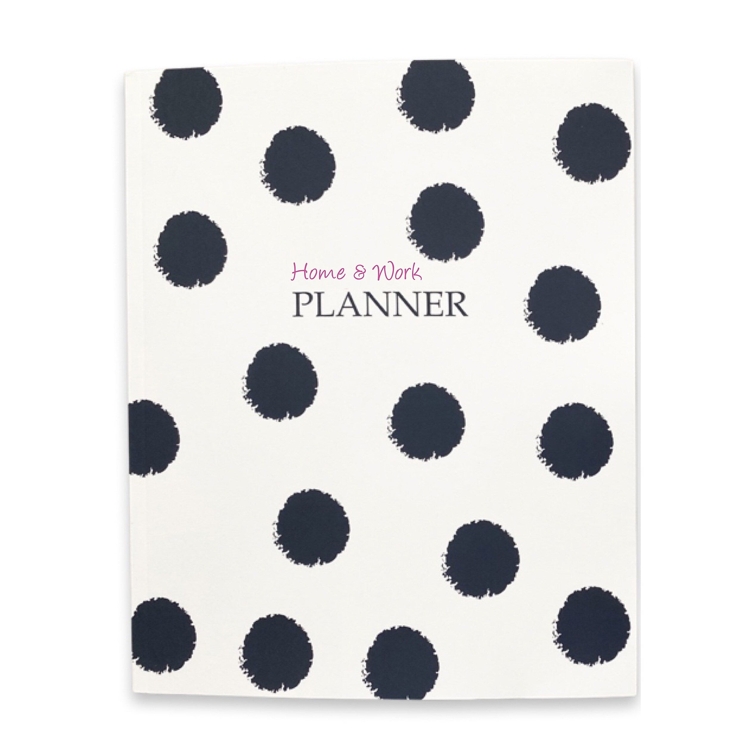 Undated Kahootie Co. 8"W x 10"L Planner, It's That Kinda Day, Navy Polka Dot (ITKHWNPD-H)