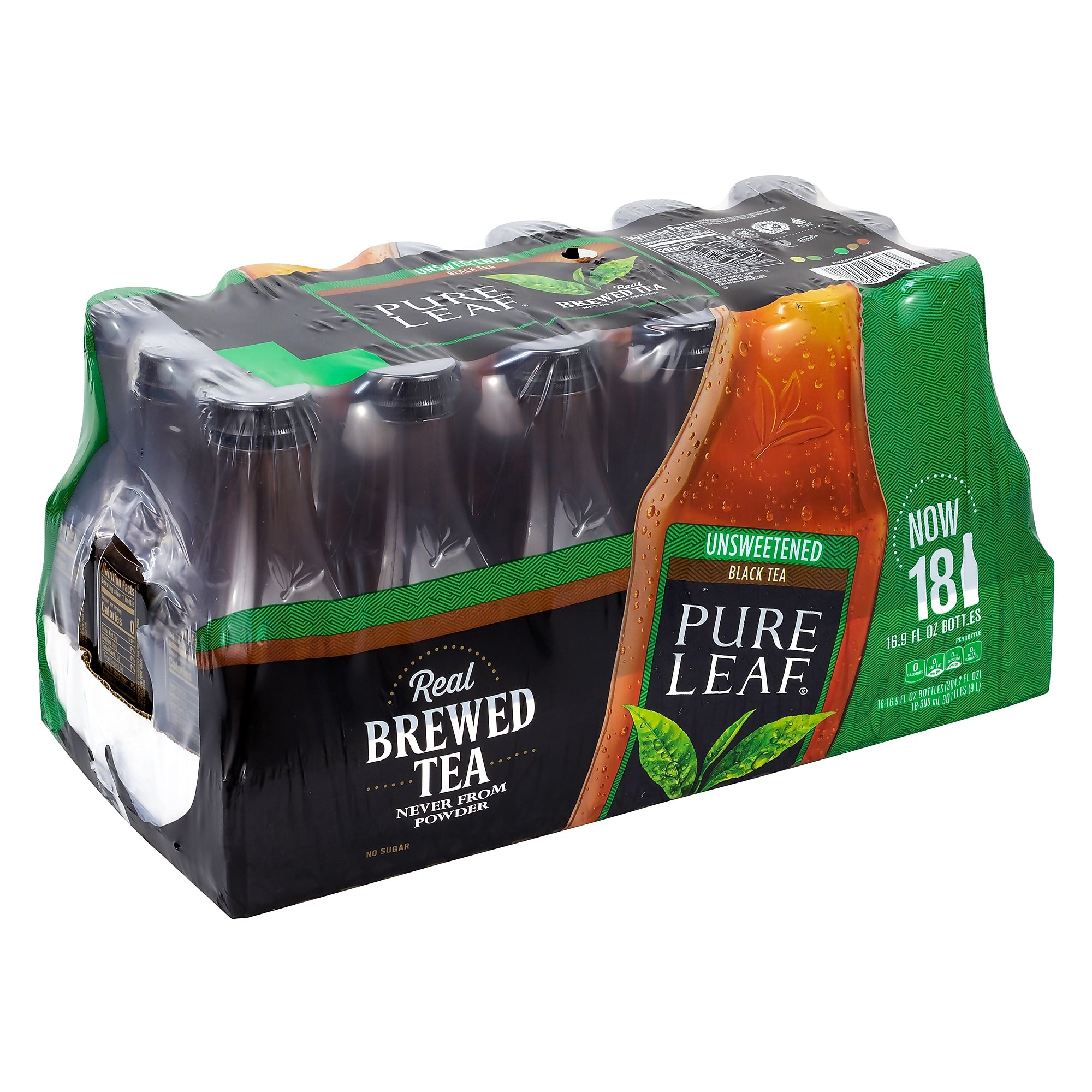 Lipton Pure Leaf Unsweetened Iced Black Tea, 18-Pack/16.9 oz (220-02027)