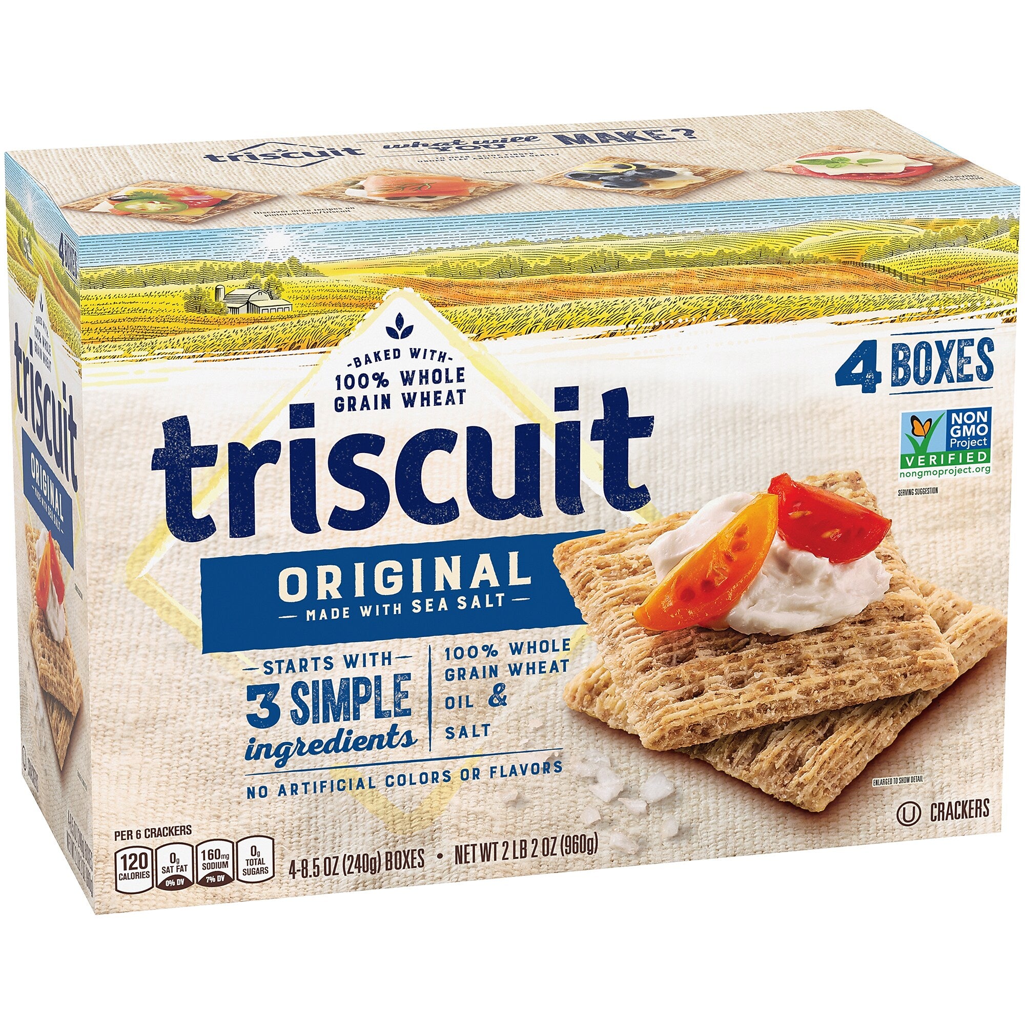 Triscuit Original with Sea Salt Crackers, 8.5 oz, 4/Pack (220-02004)