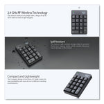 Adesso Wireless 18-Key Numeric Keypad, Black (ADEWKB6010UB)