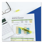 Avery HI-LITER Desk-Style Highlighters, Fluorescent Yellow Ink, Chisel Tip, Yellow/Black Barrel, 200/Box