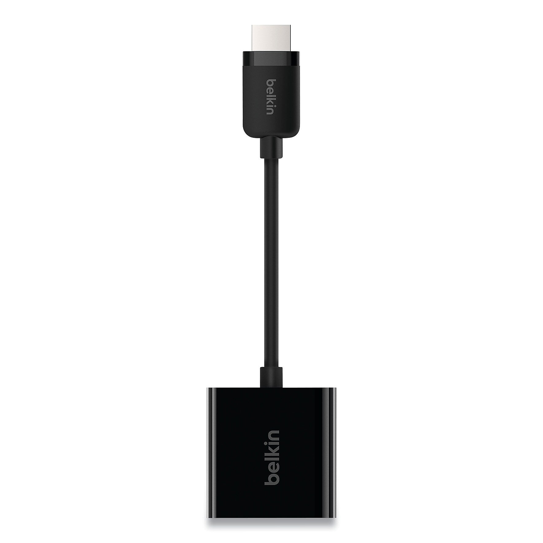 Belkin HDMI to VGA Adapter with Micro-USB Power, 9.8", Black