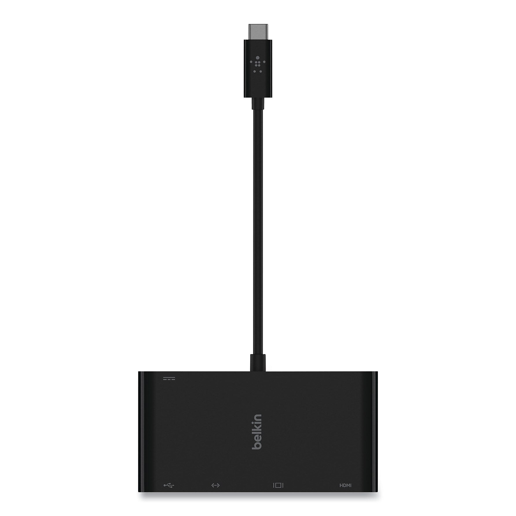 Belkin USB-C Multimedia + Charge Adapter, 4K HDMI; USB-A; USB-C; VGA, 4.9 ft., Black