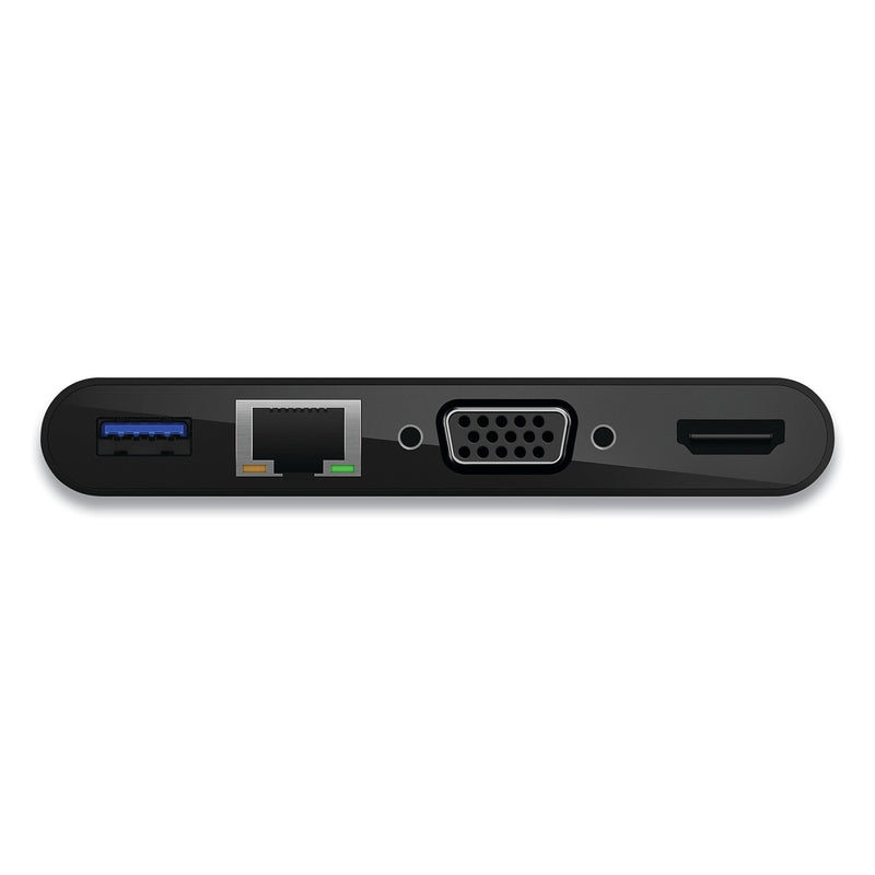 Belkin USB-C Multimedia + Charge Adapter, 4K HDMI; USB-A; USB-C; VGA, 4.9 ft., Black