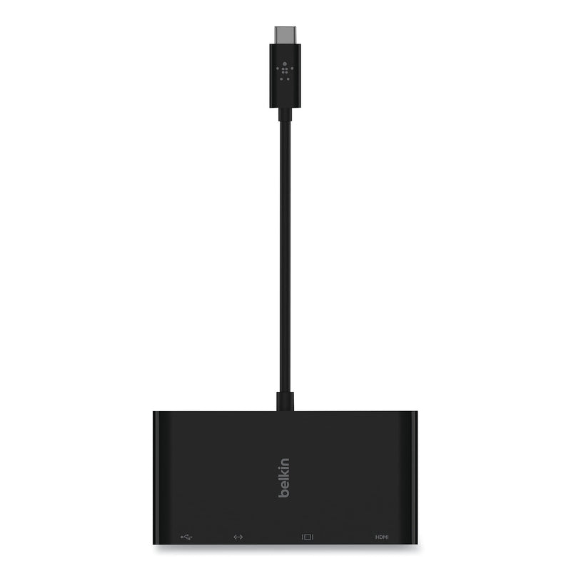 Belkin USB-C Multimedia Adapter, HDMI; Ethernet; USB-A; USB-C; VGA, 4.33", Black