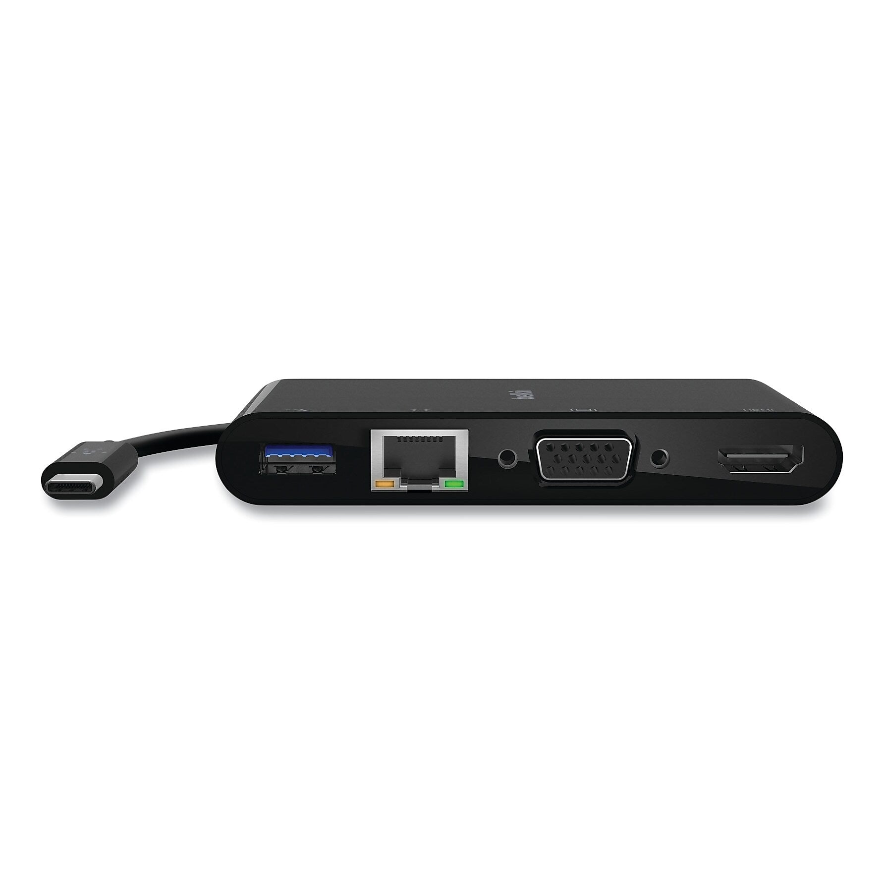 Belkin USB-C Multimedia Adapter, HDMI; Ethernet; USB-A; USB-C; VGA, 4.33", Black