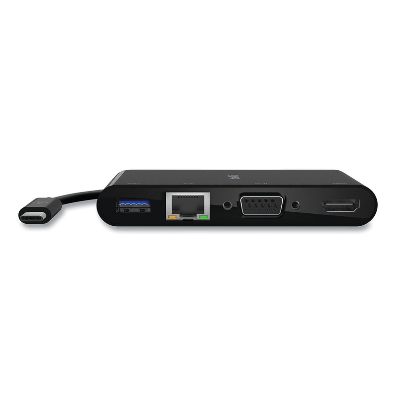 Belkin USB-C Multimedia Adapter, HDMI; Ethernet; USB-A; USB-C; VGA, 4.33", Black