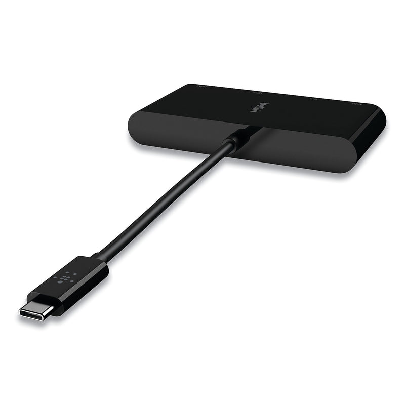 Belkin USB-C Multimedia Adapter, HDMI; Ethernet; USB-A; USB-C; VGA, 4.33", Black