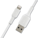 Belkin BOOST CHARGE Lightning to USB-A ChargeSync Cable, 9.8 ft., White