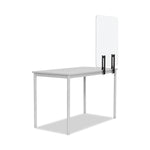 MasterVision Protector Series Frameless Glass Desktop Divider, 23.6 x 0.16 x 35.4, Clear/Aluminum