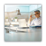 MasterVision Protector Series Frameless Glass Desktop Divider, 23.6 x 0.16 x 35.4, Clear/Aluminum