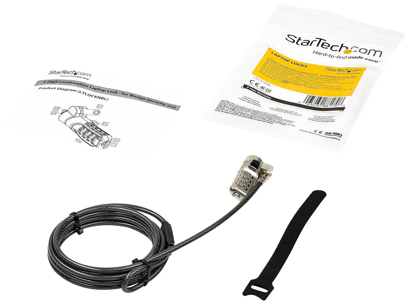 StarTech Combination Laptop Cable Lock, 6.5 ft. (LTLOCKNBL)